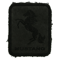5004 Термоаппликация из замши Mustang 3,5*4,37см, 100% кожа (433 черный)