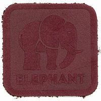5003 Термоаппликация из замши Elephant 3,69*3,72см, 100% кожа (59 бордовый)