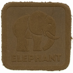 5003 Термоаппликация из замши Elephant 3,69*3,72см, 100% кожа