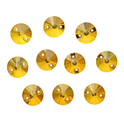 РИ002НН10 Хрустальные стразы пришивные круглые, желтые 10мм, 10шт/упак Astra&Craft