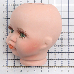 27035 Фарфоровая заготовка №3 'Голова для малыша': 6см*6,5см гл.-зелён.