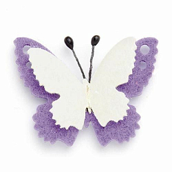67101360 Бабочка из фетра, самоклеящаяся, 6 шт, 4 x 3 см, цвет: лиловый Glorex