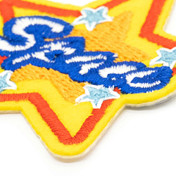 Термоаппликация 'Звезда с надписью Space', желтая/оранжевая/синяя 5,2*5,2см, Hobby&Pro