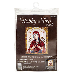 БН-4003 Набор для вышивания бисером Hobby&Pro 'Икона Пресвятой Богородицы Семистрельная', 19*23 см