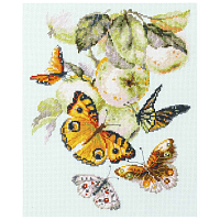 130-052 Набор для вышивания Чудесная игла 'Бабочки на яблоне'21х27см