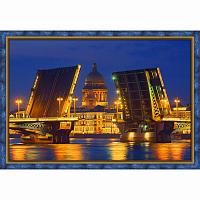АЖ-1957 Картина стразами 'Благовещенский мост' 60*40 см