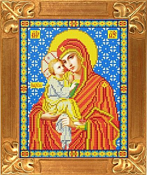 КБИ-4047 Канва с рисунком для бисера 'Почаевская Икона Божией Матери', А4