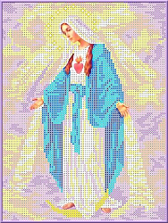 КБИ-4031 Канва с рисунком для бисера 'Дева Мария Непорочного Зачатия', А4