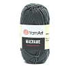 Пряжа YarnArt 'Macrame' 90гр 130м (100% полиэстер) 159 серый