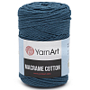 Пряжа YarnArt 'Macrame Cotton' 250гр 225м (80% хлопок, 20% полиэстер) 789 синий