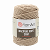 Пряжа YarnArt 'Macrame Rope 3мм' 250гр 63м (60% хлопок, 40% вискоза и полиэстер) 768 кофе с молоком
