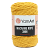 Пряжа YarnArt 'Macrame Rope 3мм' 250гр 63м (60% хлопок, 40% вискоза и полиэстер) 764 желтый