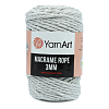 Пряжа YarnArt 'Macrame Rope 3мм' 250гр 63м (60% хлопок, 40% вискоза и полиэстер) 756 светло-серый
