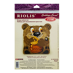 1590 Набор для вышивания Риолис 'Подушка/панно 'Подушка 'Медвежонок' 30*35 см