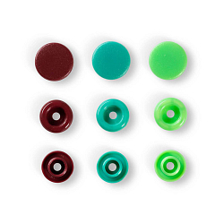 393005 Кнопки Color Snaps PrymLove, зеленый/коричневый цв., 12мм, 30шт Prym