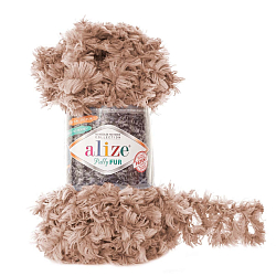 Пряжа Alize 'Puffy Fur' 100гр. 6м. (100% полиэстер) (6104 бежевый)