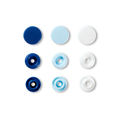 393009 Kнопки Prym Color Snaps 12,4 мм синий/голубой/белый 30 шт, Love Prym
