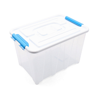 Контейнер для хранения пластмассовый с крышкой и ручками 6л, 285*190*180 мм (белый)