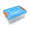 Контейнер для хранения пластмассовый с крышкой и ручками 4л, 285*190*120 мм голубой