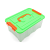 Контейнер для хранения пластмассовый с крышкой и ручками 4л, 285*190*120 мм светло-зеленый
