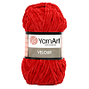 Пряжа YarnArt 'Velour' 100г 170м (100% микрополиэстер) 846 красный