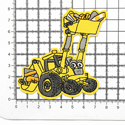 Термоаппликация 'Трактор с глазами', желтый 7,2*8см, Hobby&Pro