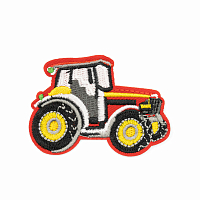 Термоаппликация 'Трактор', желтый/красный 7*5см, Hobby&Pro