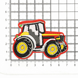 Термоаппликация 'Трактор', желтый/красный 7*5см, Hobby&Pro