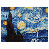 Cr 340001 Алмазная мозаика 'Звездная ночь' В. Ван Гог, 30*40см, Cristyle