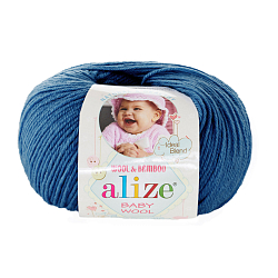 Пряжа ALIZE 'Baby wool' 50гр. 175м. (20% бамбук, 40% шерсть, 40% акрил) ТУ