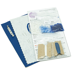 НБР-18011 Набор для вышивания бисером: Брошь 'Очки синие с жемчугом'.