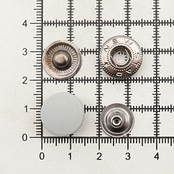 Кнопка Альфа (S-образная) 15мм шляпка пластик + ответные части металл (уп.~720шт) NEW STAR