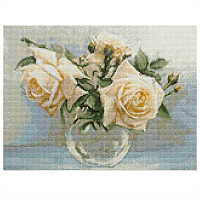 Cr 340017 Алмазная мозаика 'Белые розы', 30*40см, Cristyle