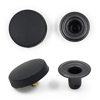 Кнопка Альфа 15мм шляпка пластик чер.резина + ответные части металл оксид (уп.~720шт) NEW STAR