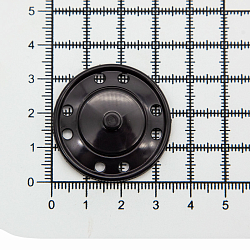 13-1329-14/BLACK-54 Кнопка пришивная д-35мм пластик, черный ГР