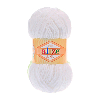 Пряжа ALIZE 'Softy' (100% микрополиэстер) (55 белый)