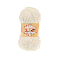 Пряжа ALIZE 'Softy' (100% микрополиэстер) (62 светло-молочный)