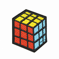 Термоаппликация 'Кубик', желтый/красный/синий 6*5см, Hobby&Pro
