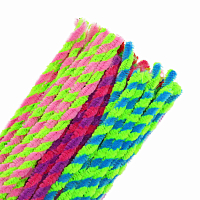 Проволока синельная для творчества 'Спираль двухцветная' 6мм*300мм, 8 цветов, 100шт/упак Astra&Craft