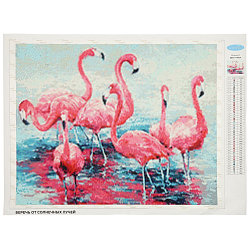 Cr 540123 Алмазная мозаика 'Розовые фламинго' М. Сингатуллин, 50х40см, Cristyle