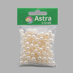 Бусины пластиковые, 'жемчуг', цветные, круглые, 10мм, 25гр, Astra&Craft