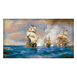 1154 Набор для вышивания Риолис 'Бриг 'Меркурий', атакованный двумя турецкими кораблями', по мотивам картины И. Айвазовского, 40*24 см