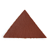 202 Термоаппликация из кожи Треугольник сторона 5см, 2шт в уп., 100% кожа 02 светло-коричневый