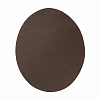 206 Заплатка термоклеевая из кожи овал малый 9,4*11,4см, 2шт в уп., 100% кожа 03 темно-коричневый