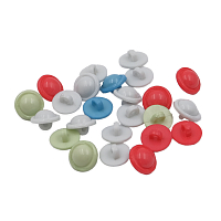 Пуговицы пластиковые 'Цветное ассорти', диаметр 11,5 мм, 4 цвета, набор 24 шт