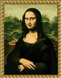 Е036 Набор для раскрашивания по номерам 'Мона Лиза', 30х40см