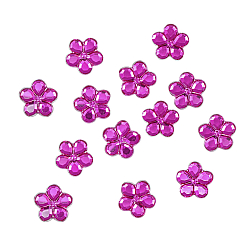3821 Кабошон декор подарков 'Цветы', 14мм, 15шт/упак, ярко-розовый, Dress it up