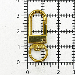 Карабин поворотный с кольцом 10мм (12*34мм) металл, желтое золото цв.01