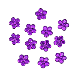 3827 Кабошон декор подарков 'Цветы', 14мм, 15шт/упак, фиолетовый, Dress it up