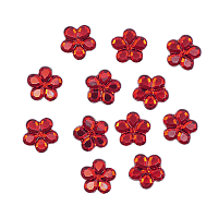 3828 Кабошон декор подарков 'Цветы', 14мм, 15шт/упак, красный, Dress it up